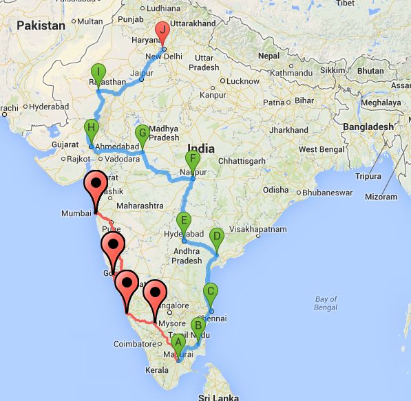 Draw an Infinite Route With Multiple Locations on Google Maps